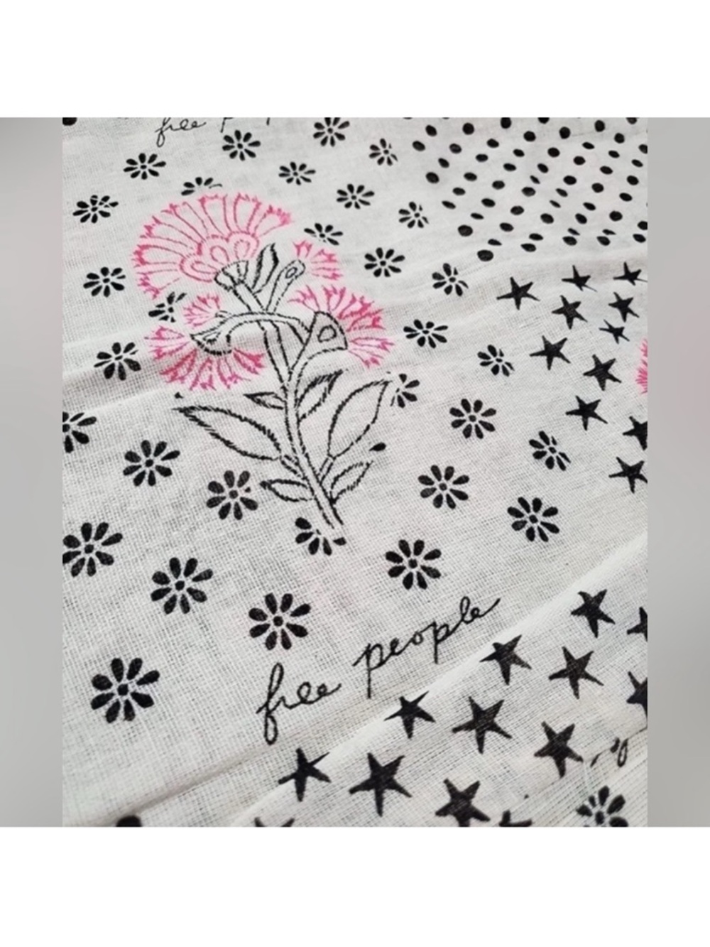 Free People Stars and Dots and Flowers Slouchy Boho Shopping Tote - Picture 4 of 8